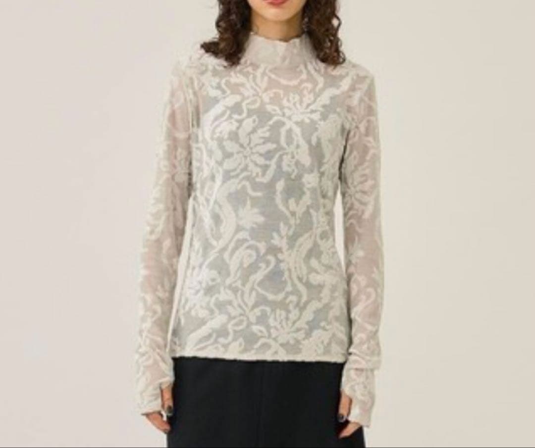 トップス MURRAL flake jacquard velor top