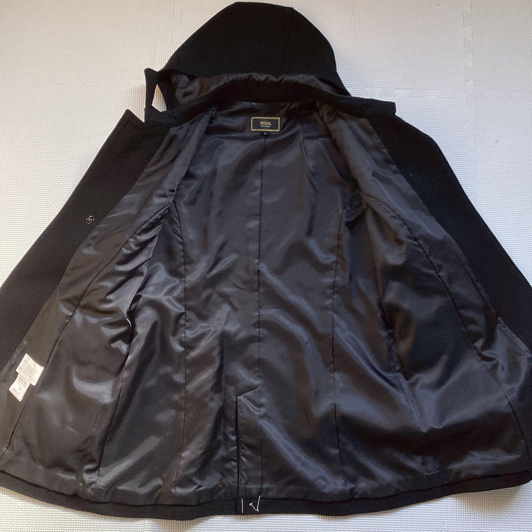 【在庫限り】ダッフルコート　スクールコート　黒　L　レディース　23111