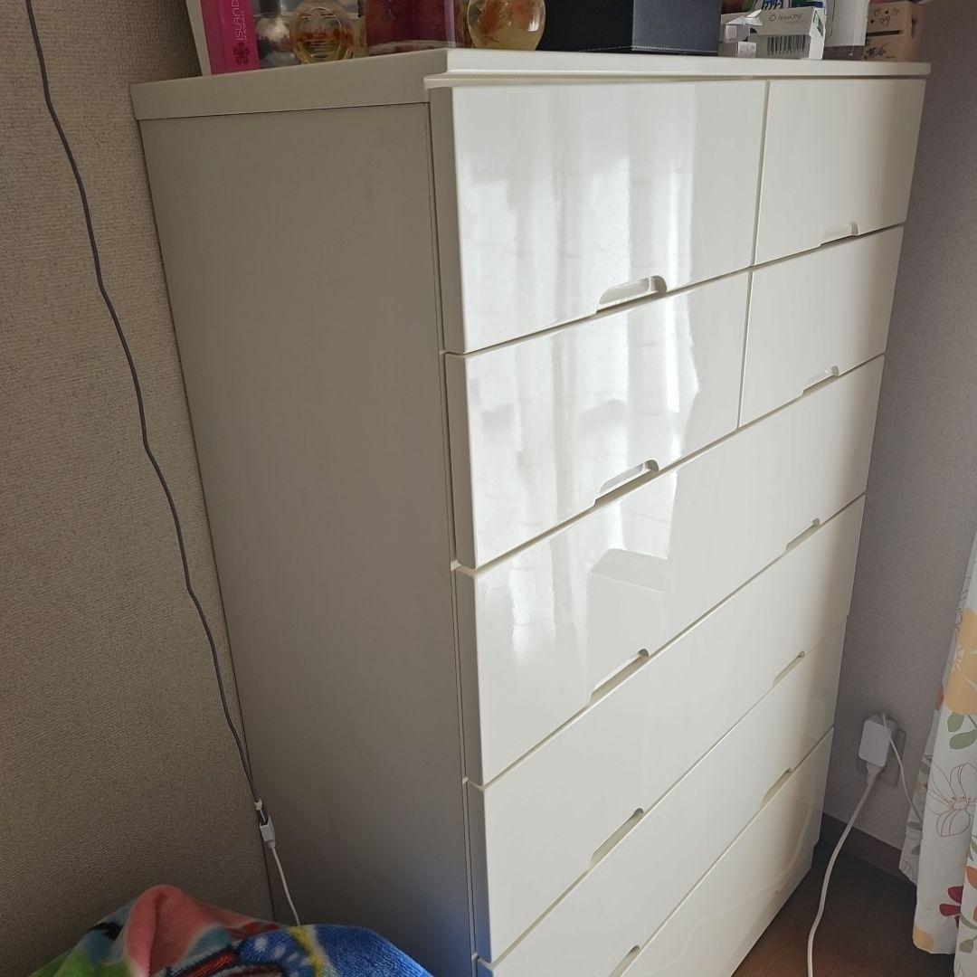 ニトリ　6段整理タンス(鏡面仕上げ)3/20まで掲載