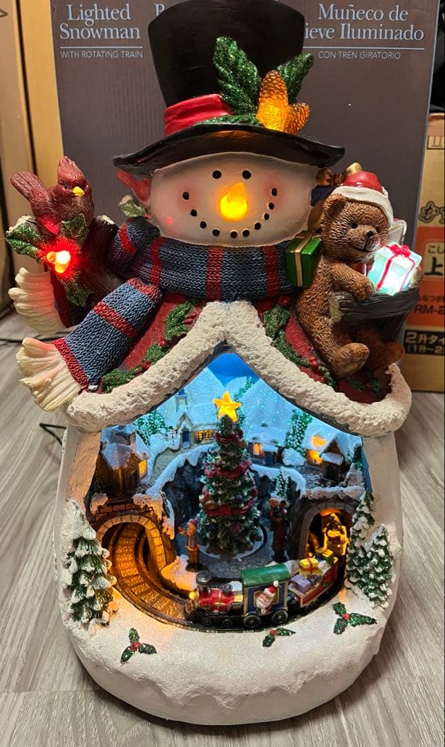 コストコ　置物　雪だるまオルゴール