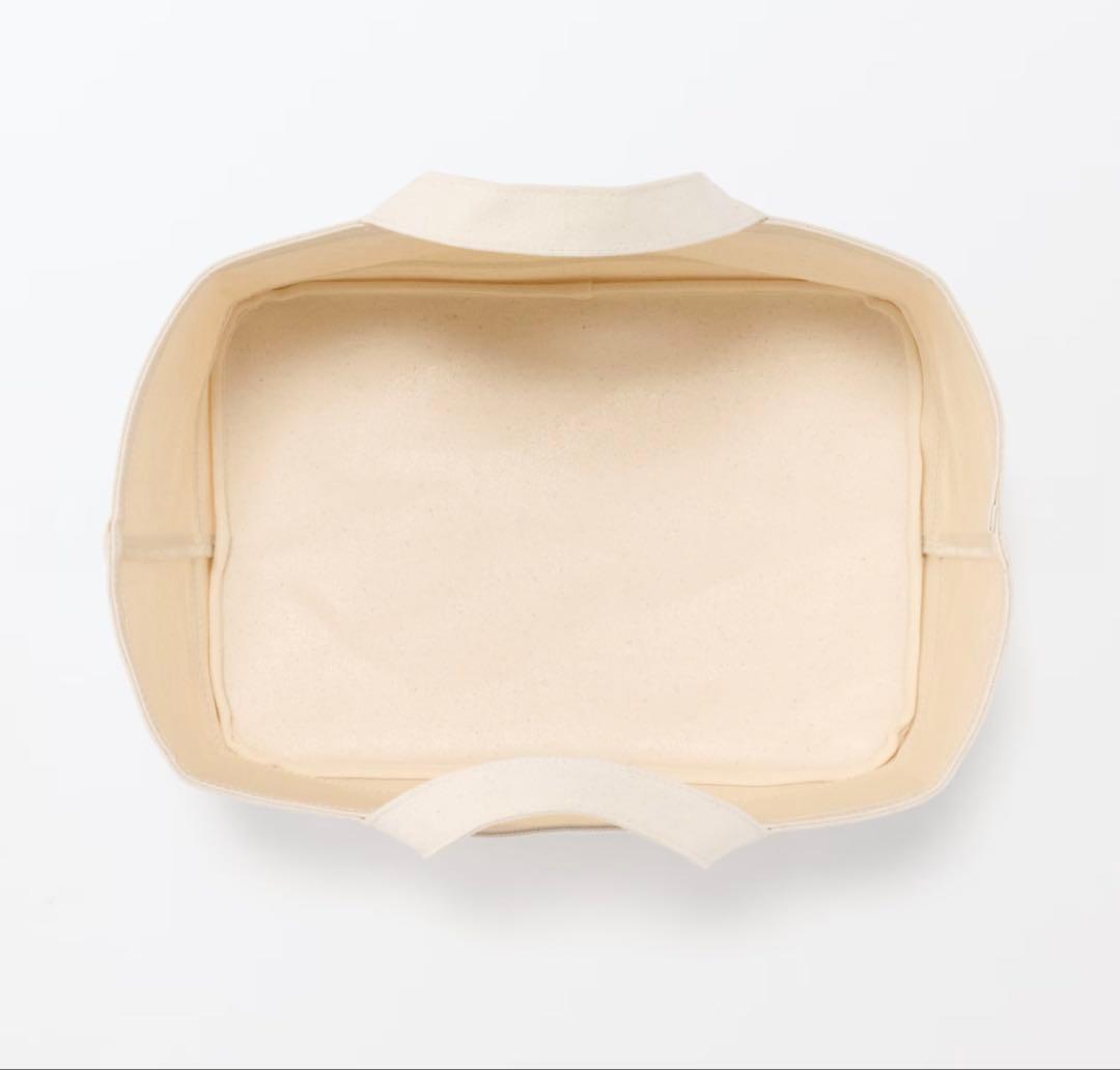 無印良品　持ち手付き帆布長方形バスケット　大　3個セット