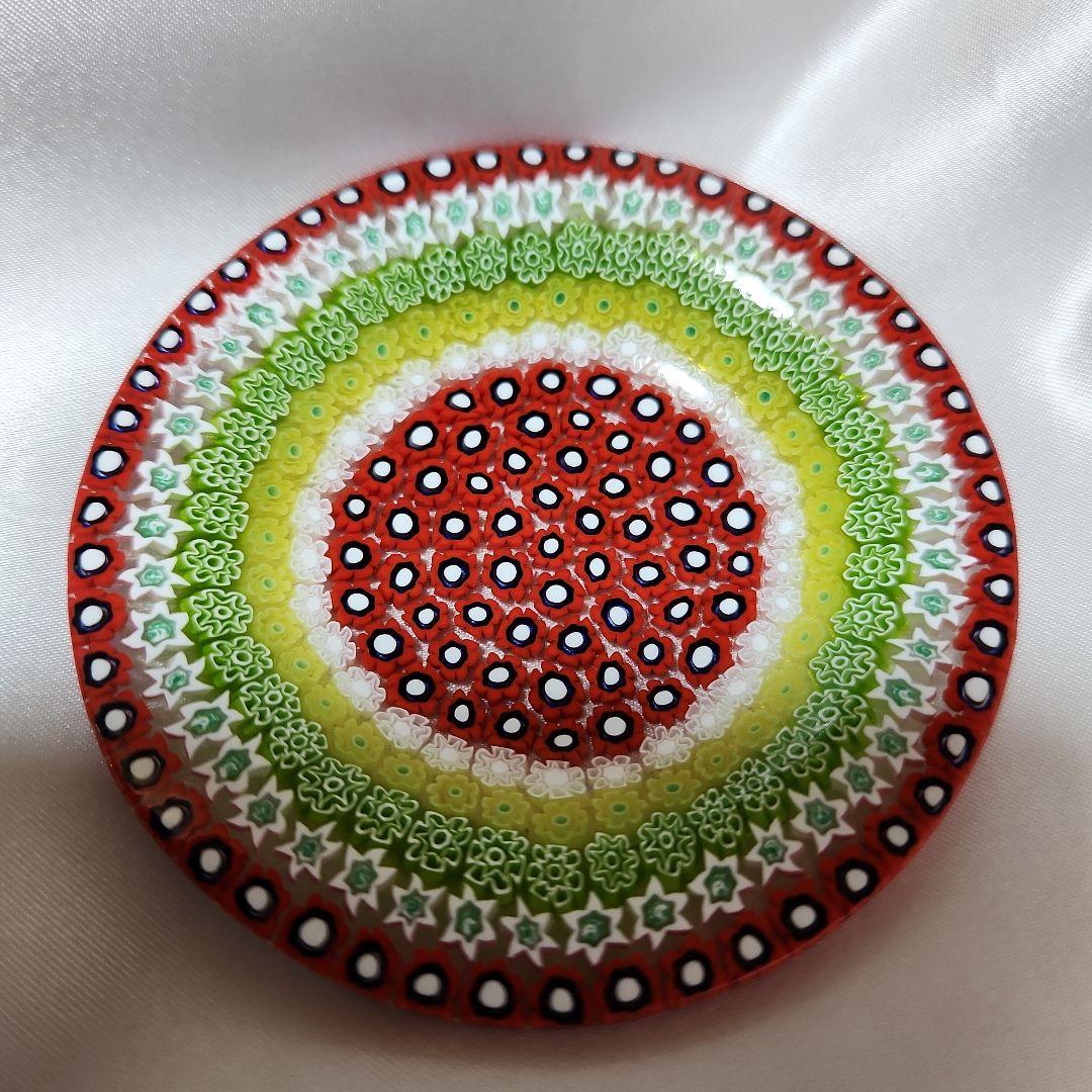 ベネチアンガラス ミルフィオリ 小皿 ムラーノグラス ヴェネチアングラス