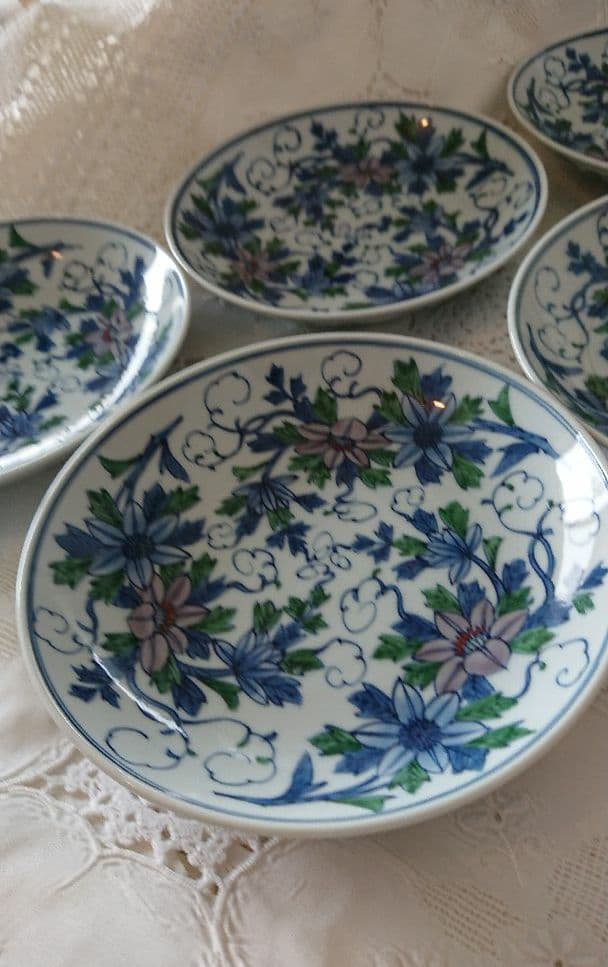 有田焼 源右衛門(鉄線花)５客