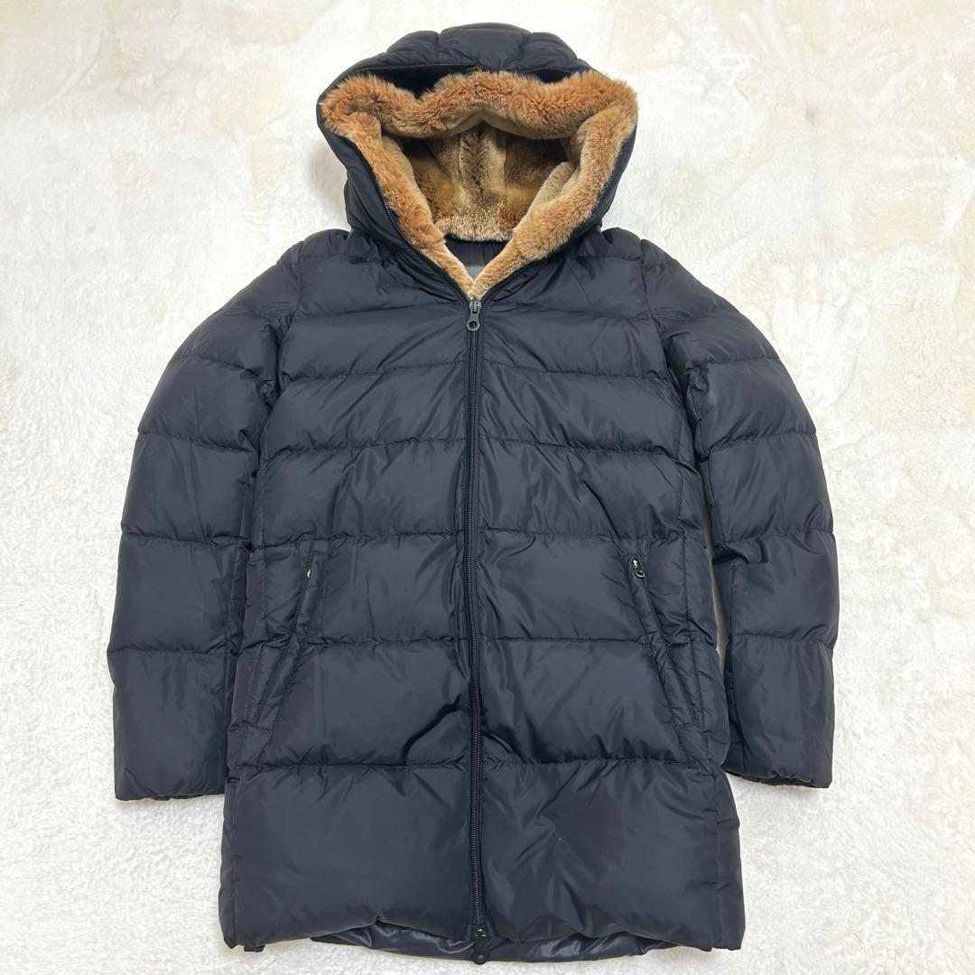 【美品】デュベティカ カリス ダウンコート 44サイズ ラビットファー ブラック