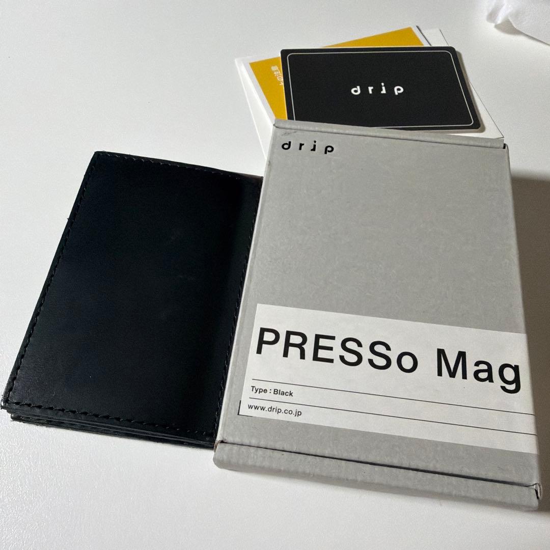 【drip】PRESSo Mag (MagSafe 財布 スタンド) ブラック