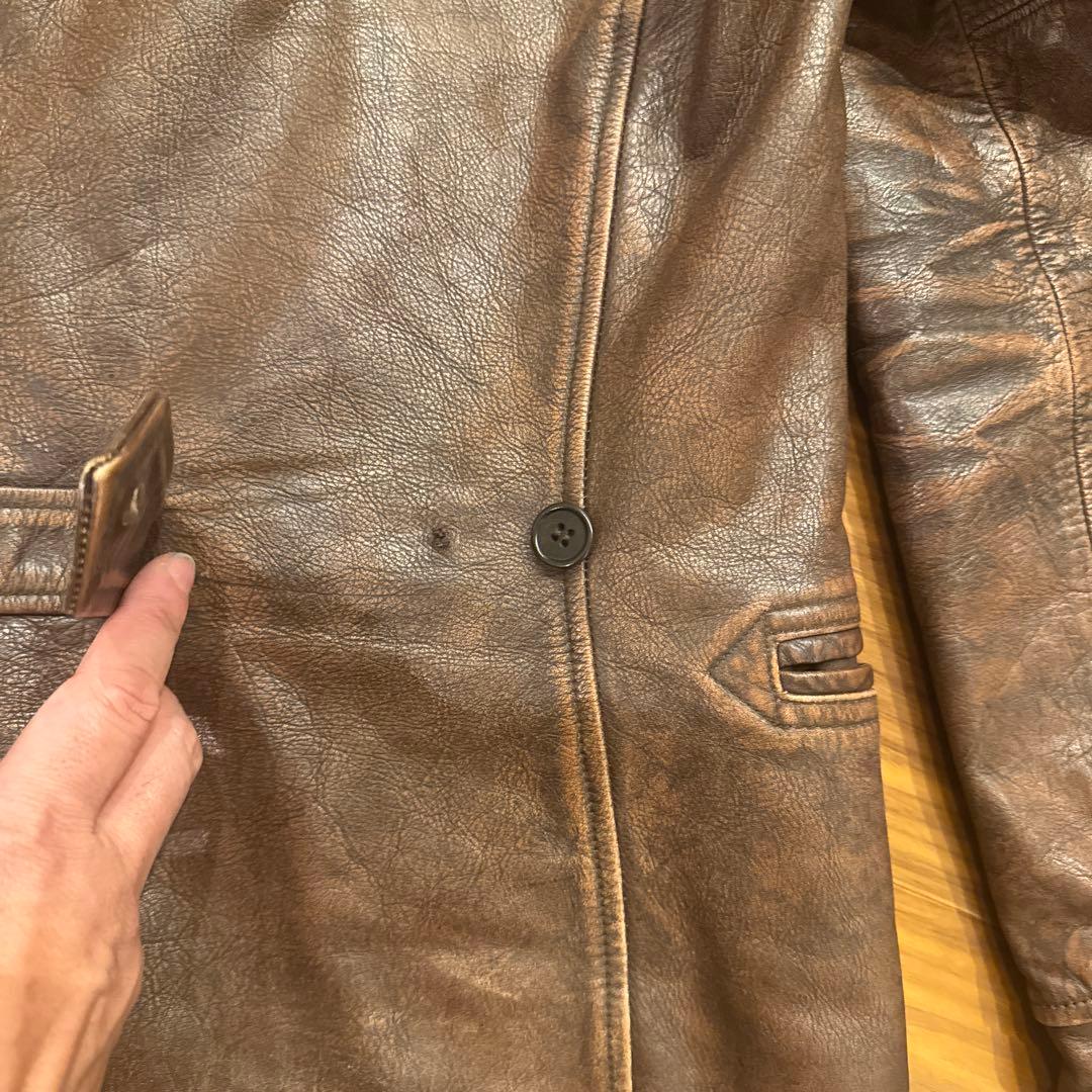 【希少】RRL レザーカーコート M 2020年製 完売品（代えボタン付）