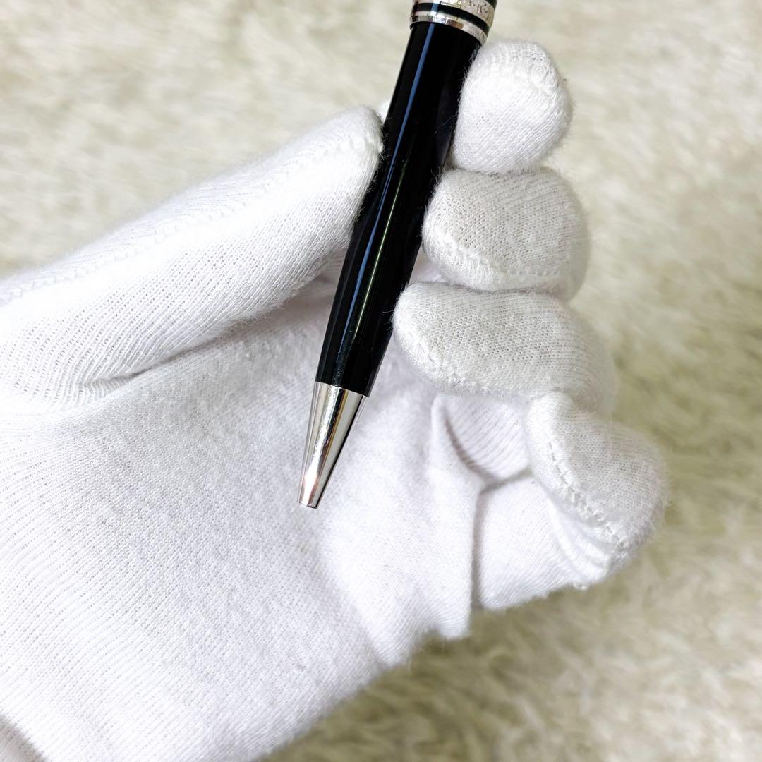 【美品】モンブラン マイスターシュテュック 回転式ボールペン ブラック プラチナ