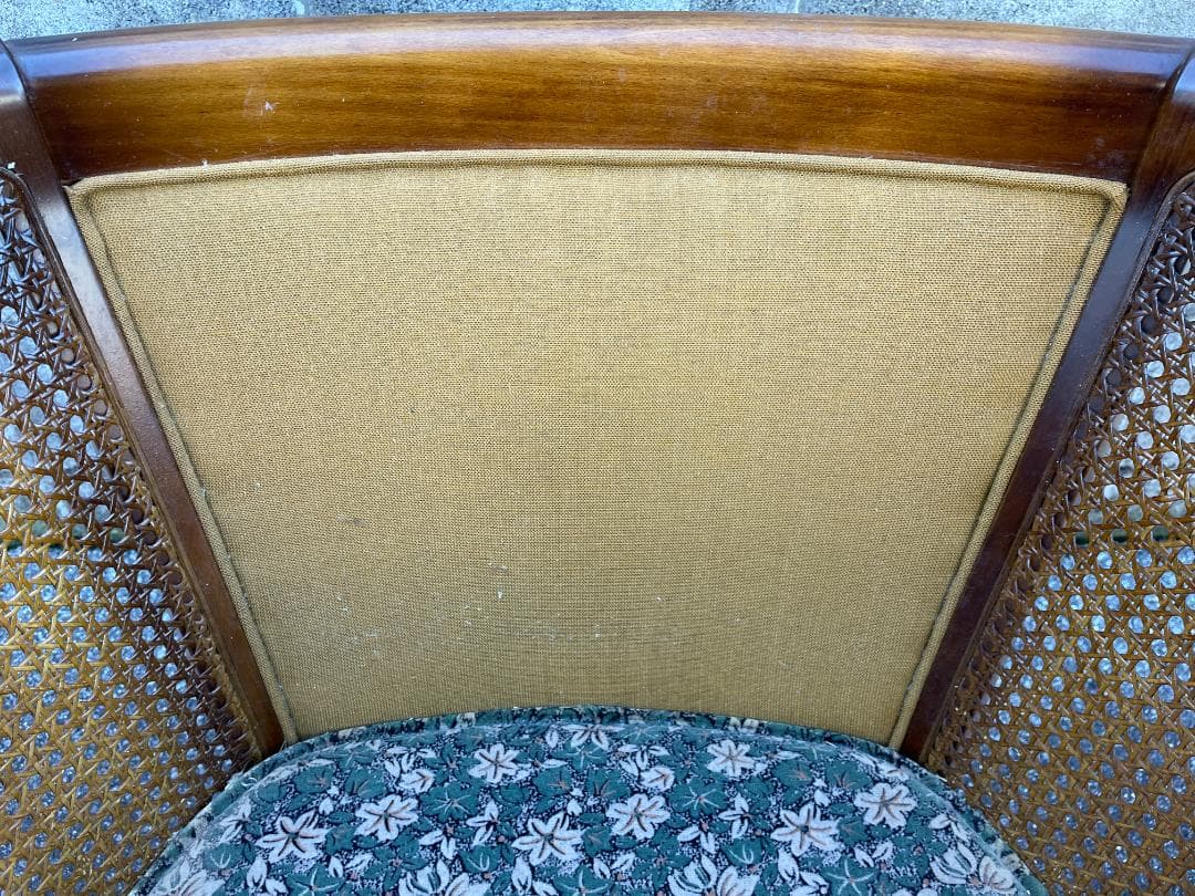 ★ カリモク コロニアル 一人掛け ソファ シングルソファ 古家具 昭和レトロ