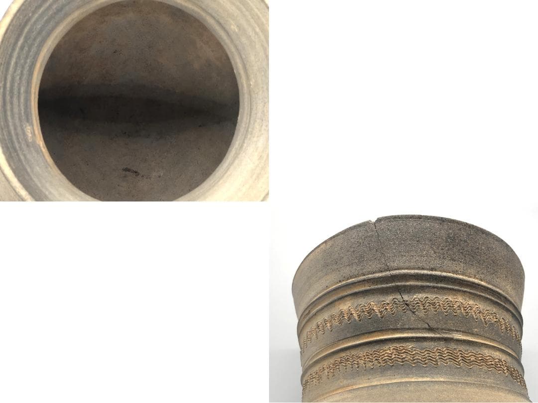 【 新羅土器 長頸壺 】　＊東京国立博物館台付長頸壺　同手