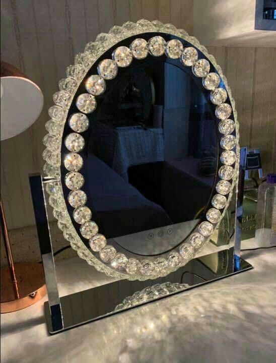 女優ミラー キラキラ オーバル