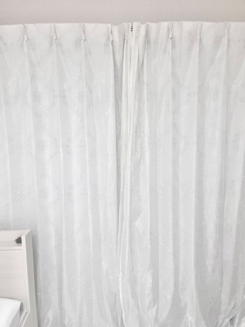 Francfrancカーテン2枚セットH2000xW100アイボリー