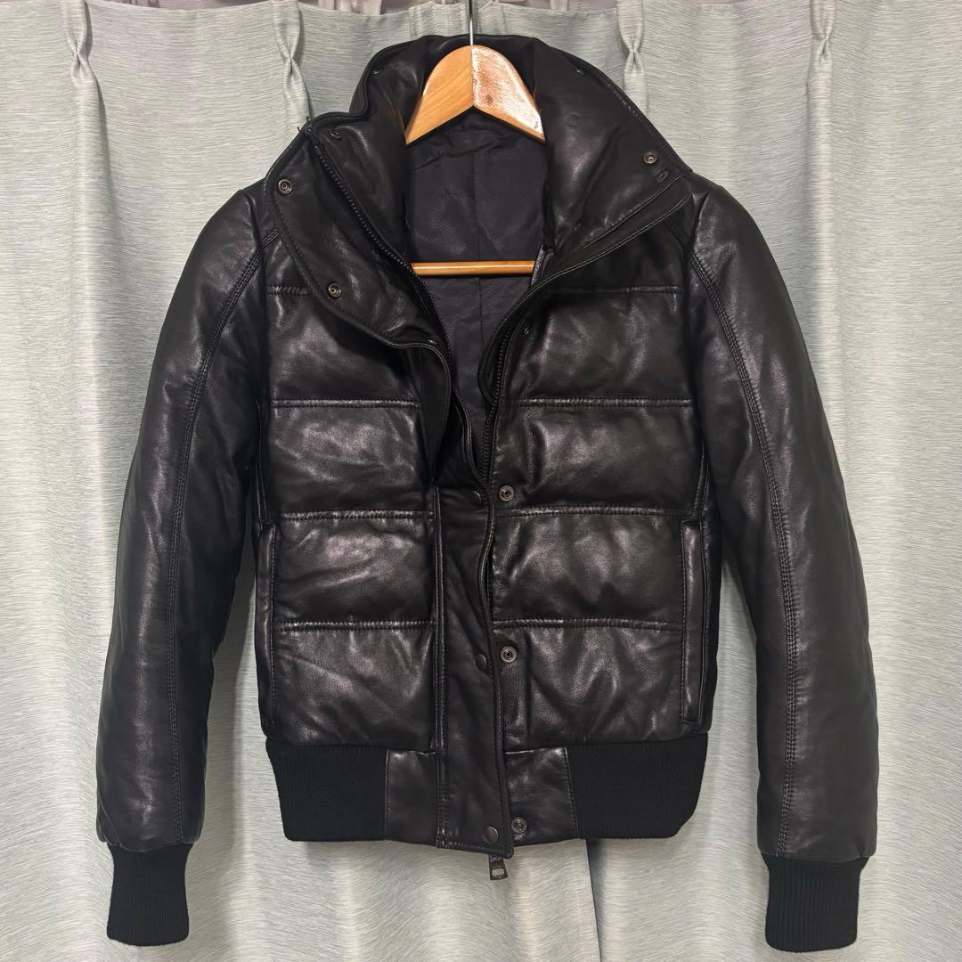 AKM 最高級　ラムレザー　ダウンジャケット　lamb leather 子羊革