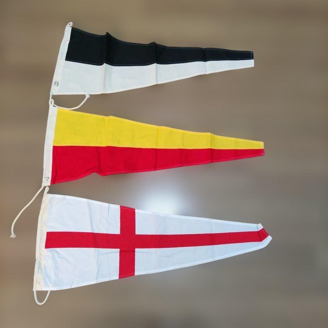 国際信号旗　数字旗　0から9迄 10枚　縦約29cm 横約76cm