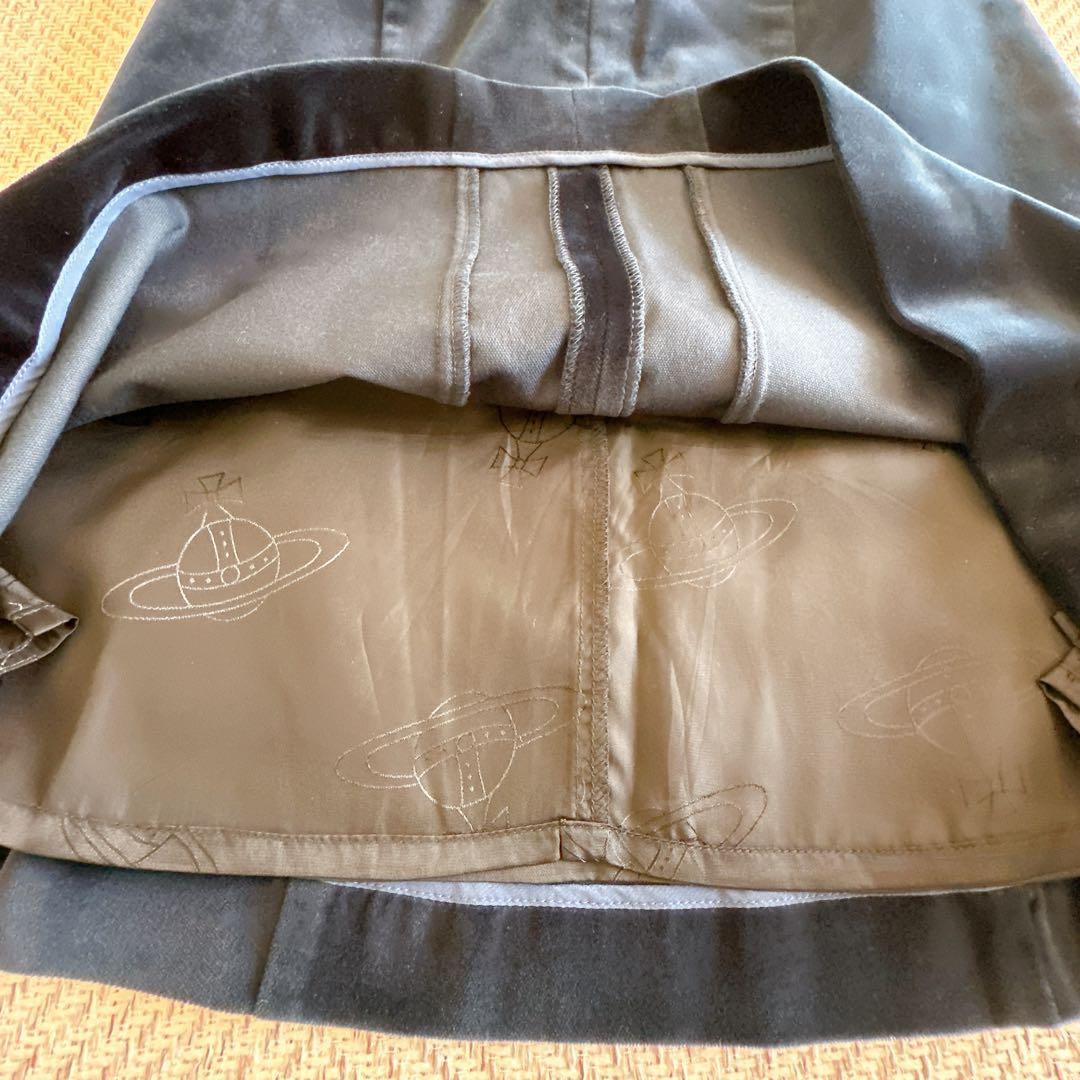 Vivienne Westwood ヴィヴィアン ベロア スカート ロゴボタン