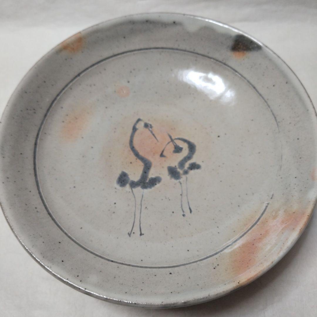 〔白化粧　搔落　鶴文鉢〕久兵衛