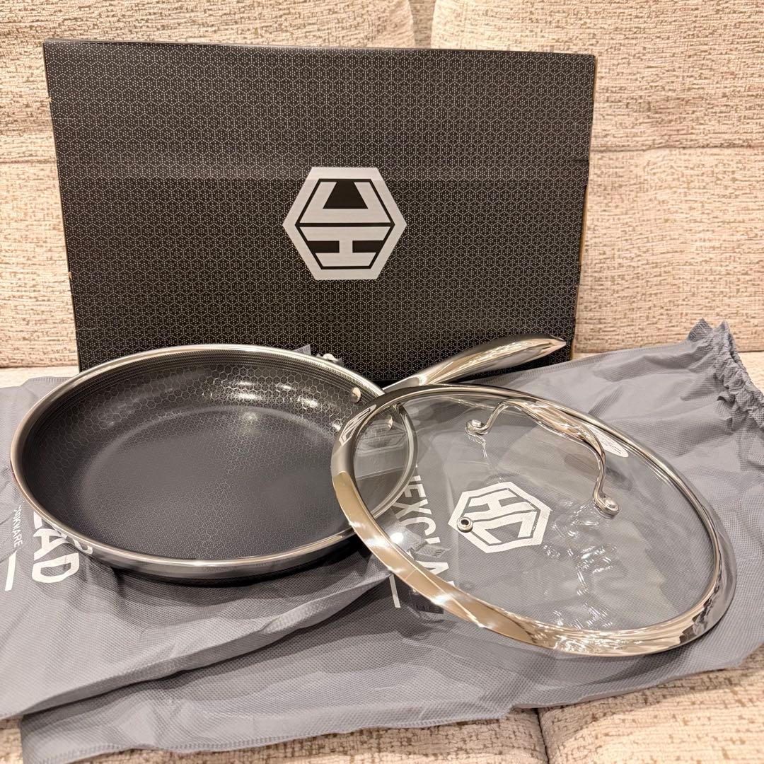 HEXCLAD 26cm ハイブリッドフライパン 蓋付き