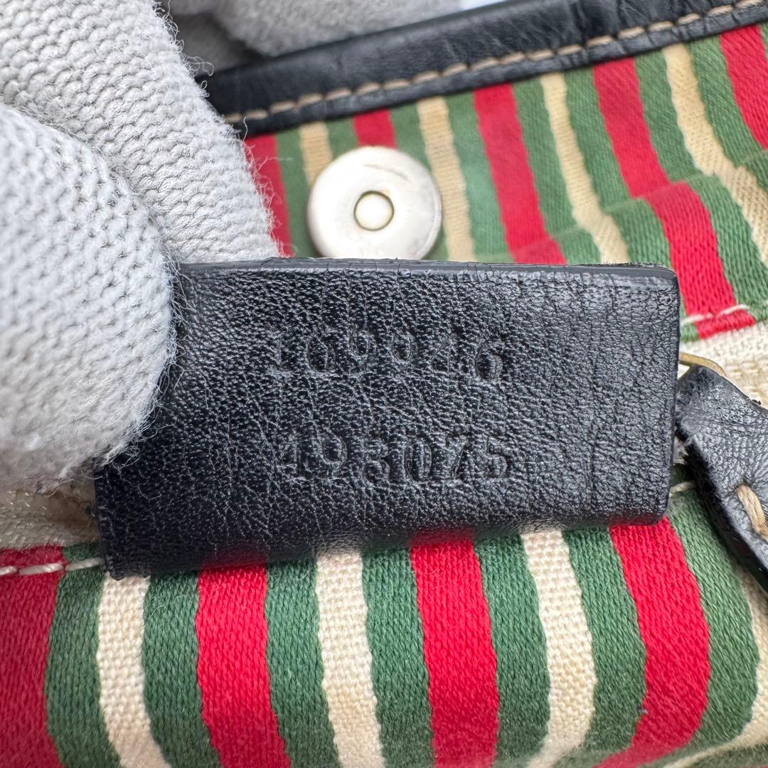 GUCCI グッチ ニューブリット レザー トートバッグ ショルダーバッグ 黒