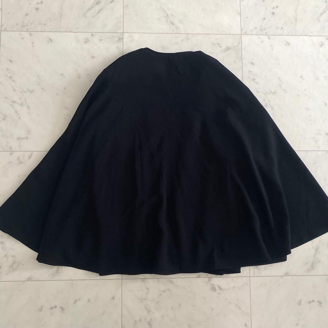 極美品 アドーア 2wayドライタッチコットンニット ポンチョ ケープ 黒 38