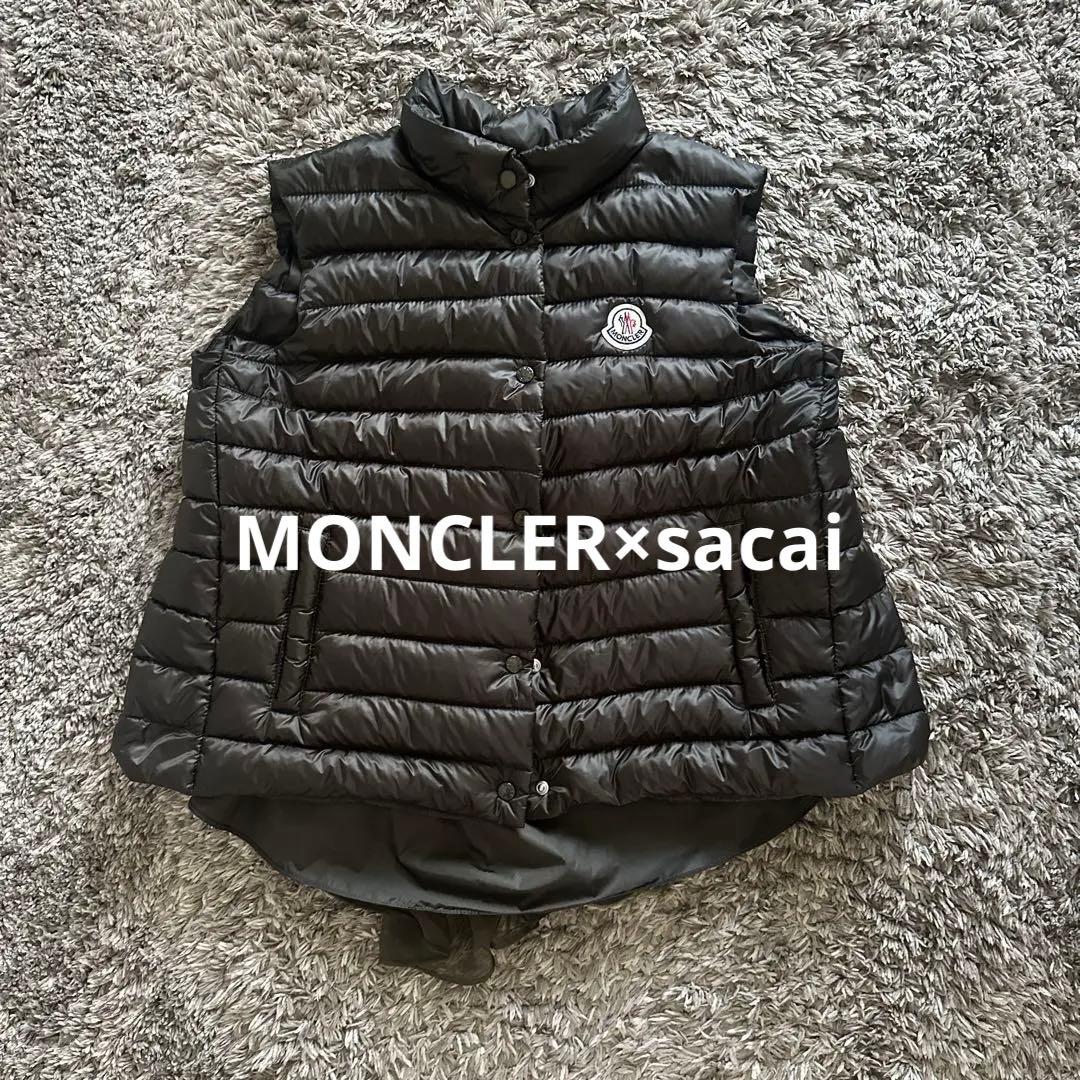 MONCLER ダウンベスト モンクレール sacai コラボ　ブラック