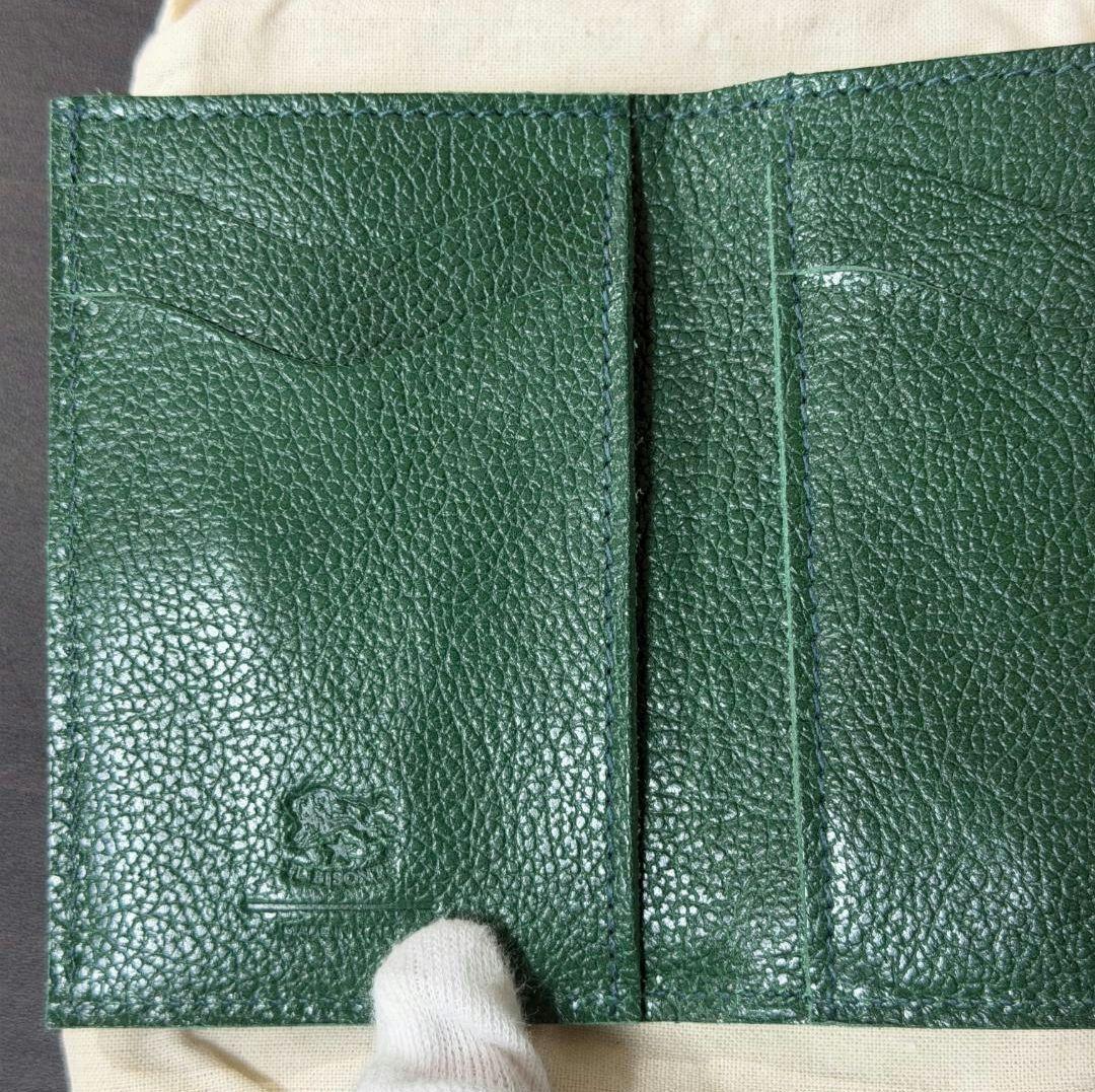 {新品未使用} イルビゾンテ 二つ折り がま口 財布 グリーン