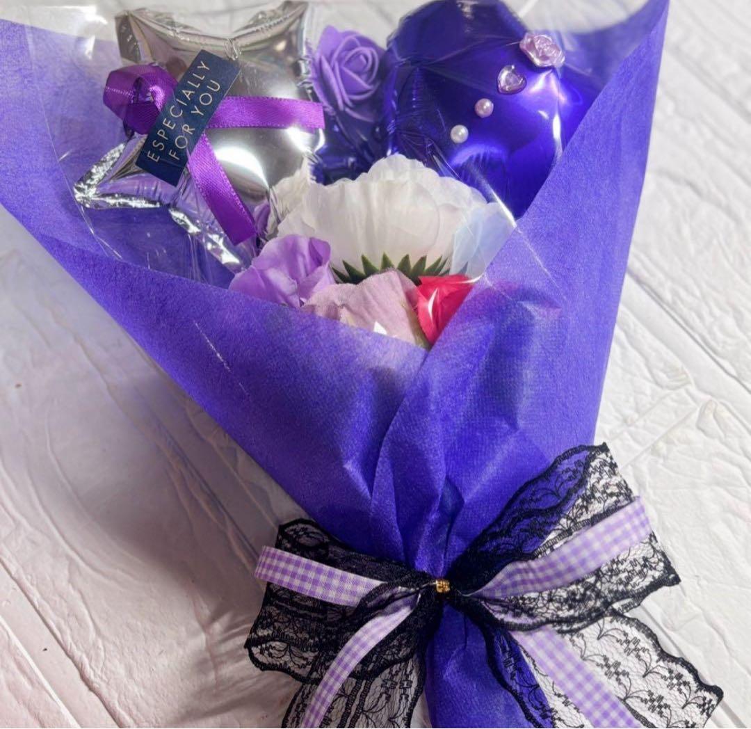 バルーンブーケ 名入れ プチギフト 卒業 卒園 結婚式 お祝い 花束 4個+1