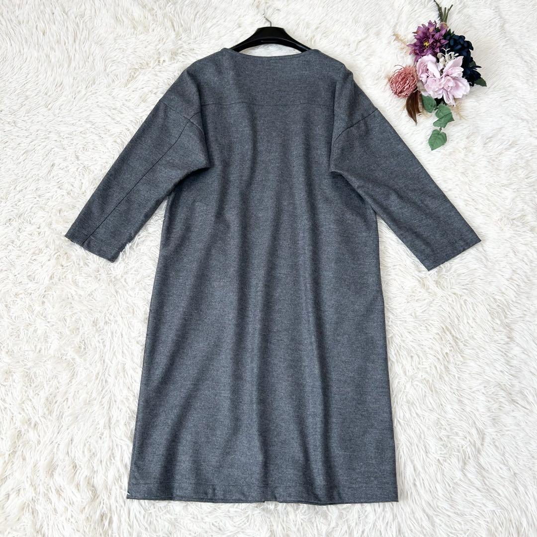 Leilian レリアンホワイトレーベル ドルマンウールワンピース