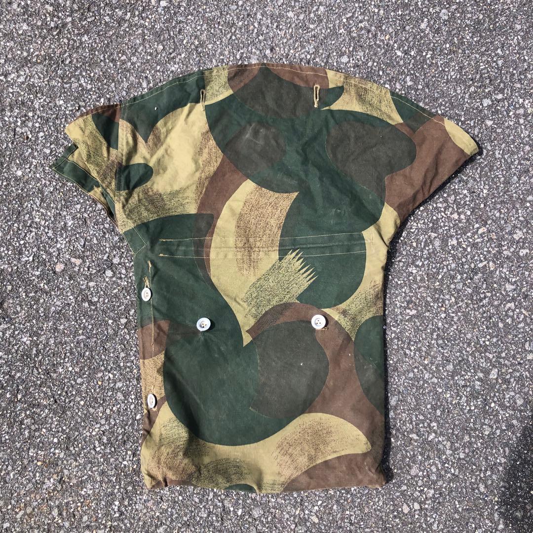 希少 ベルギー軍 ブラッシュストロークカモ パップテント 軍幕 シェルターハーフ