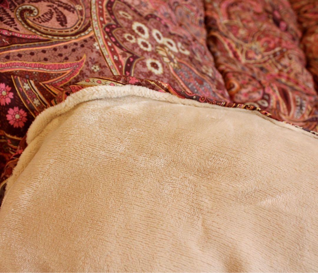 在庫処分★高級布団 こたつ掛敷布団120cm ペーズリー 国産 高級布団