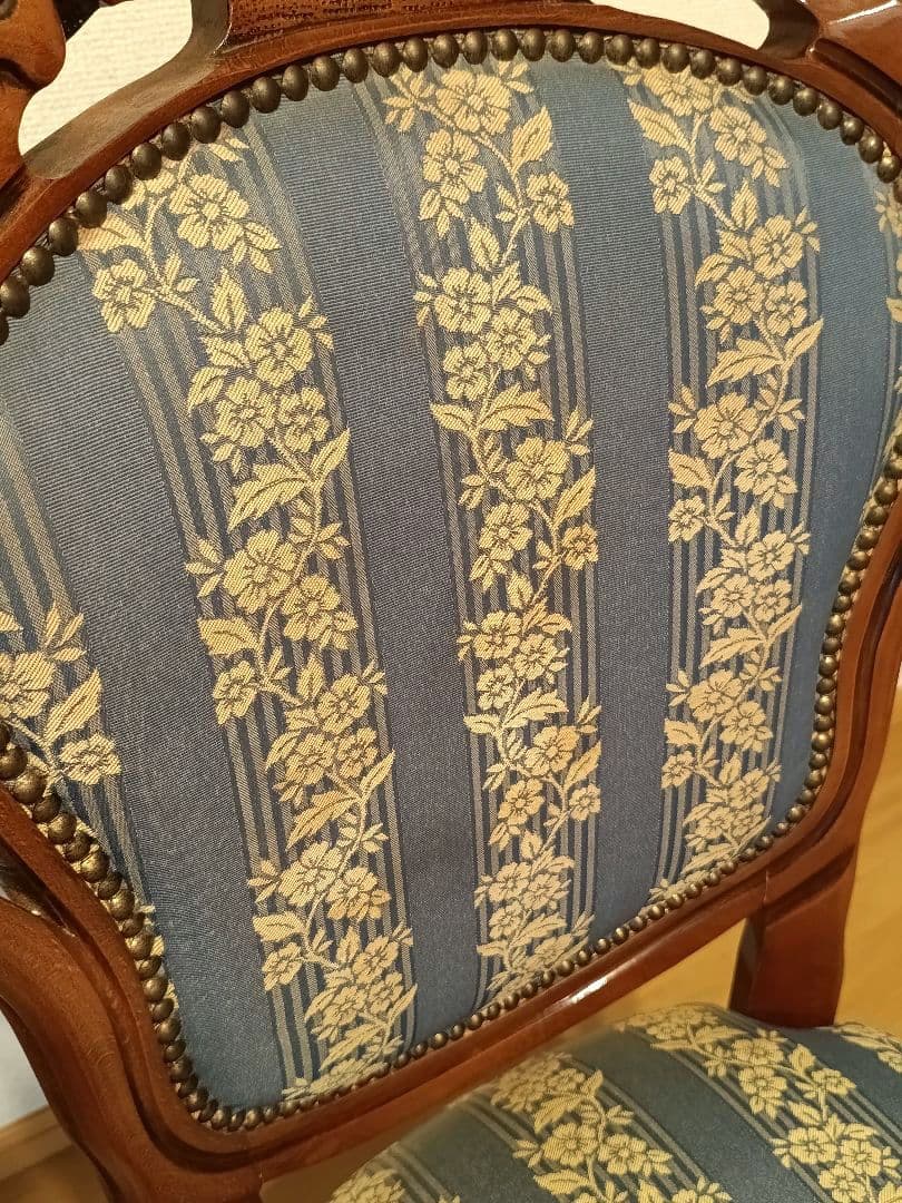 イタリア高級アンティーク調家具 ダイニングチェア リビングチェア 猫脚 A