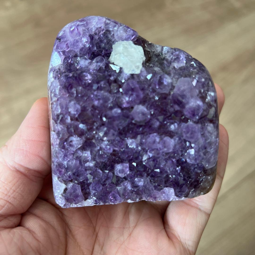 新品　高品質アメジストドームミニクラスター　台座込み 送料無料 本物保証