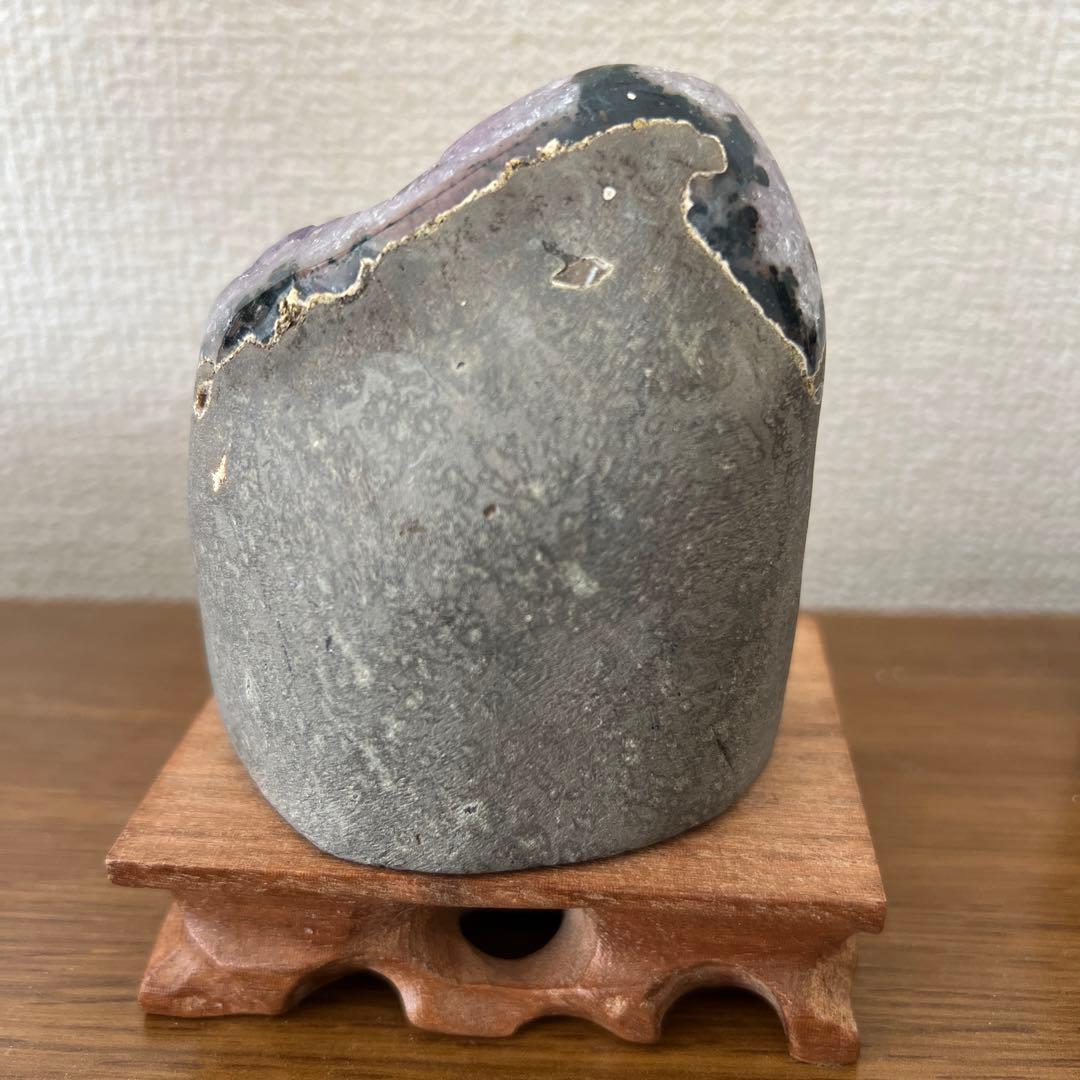 新品　高品質アメジストドームミニクラスター　台座込み 送料無料 本物保証