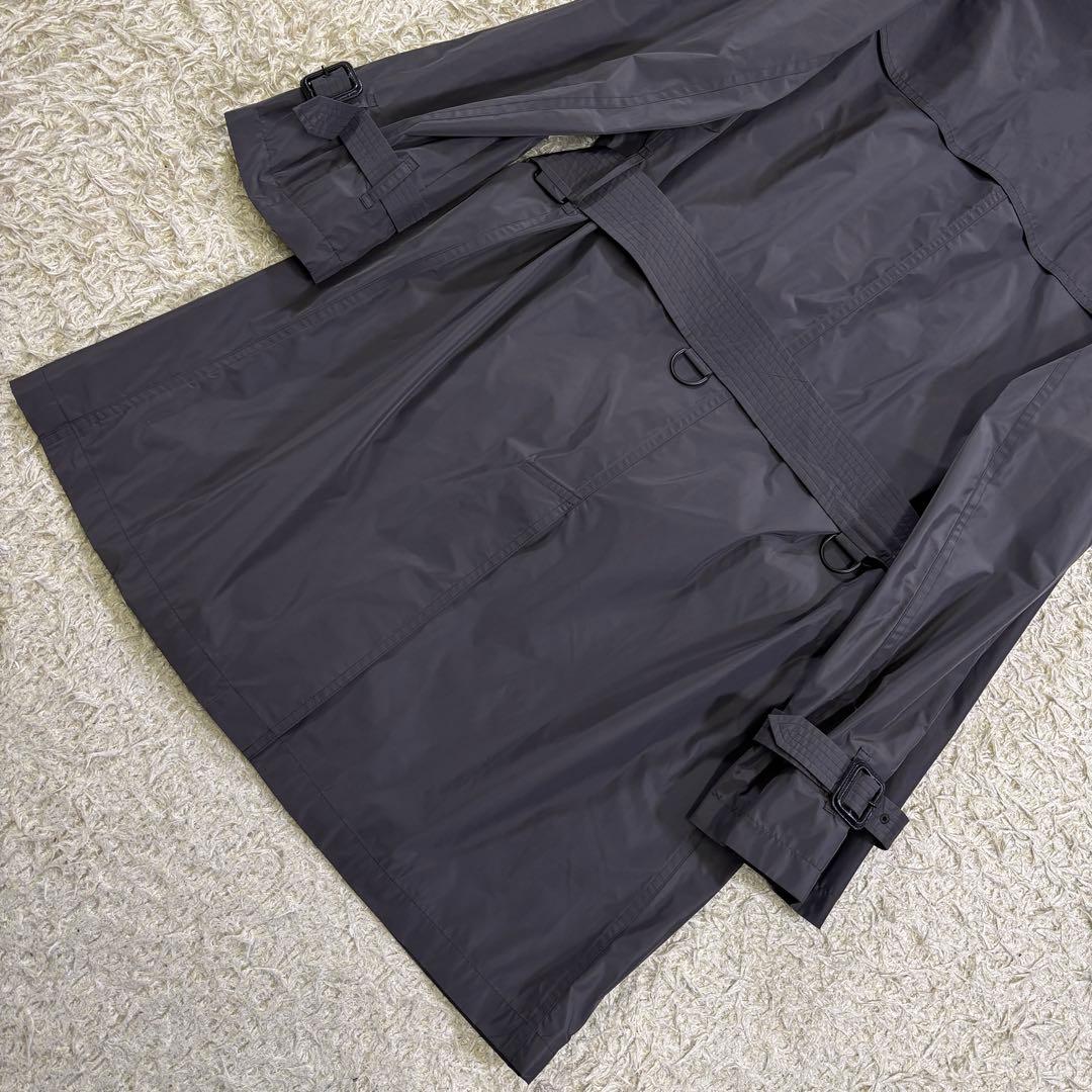 バーバリーロンドン　チェック柄　持ち運び　ポーチ付き　ベルト　トレンチコート　L