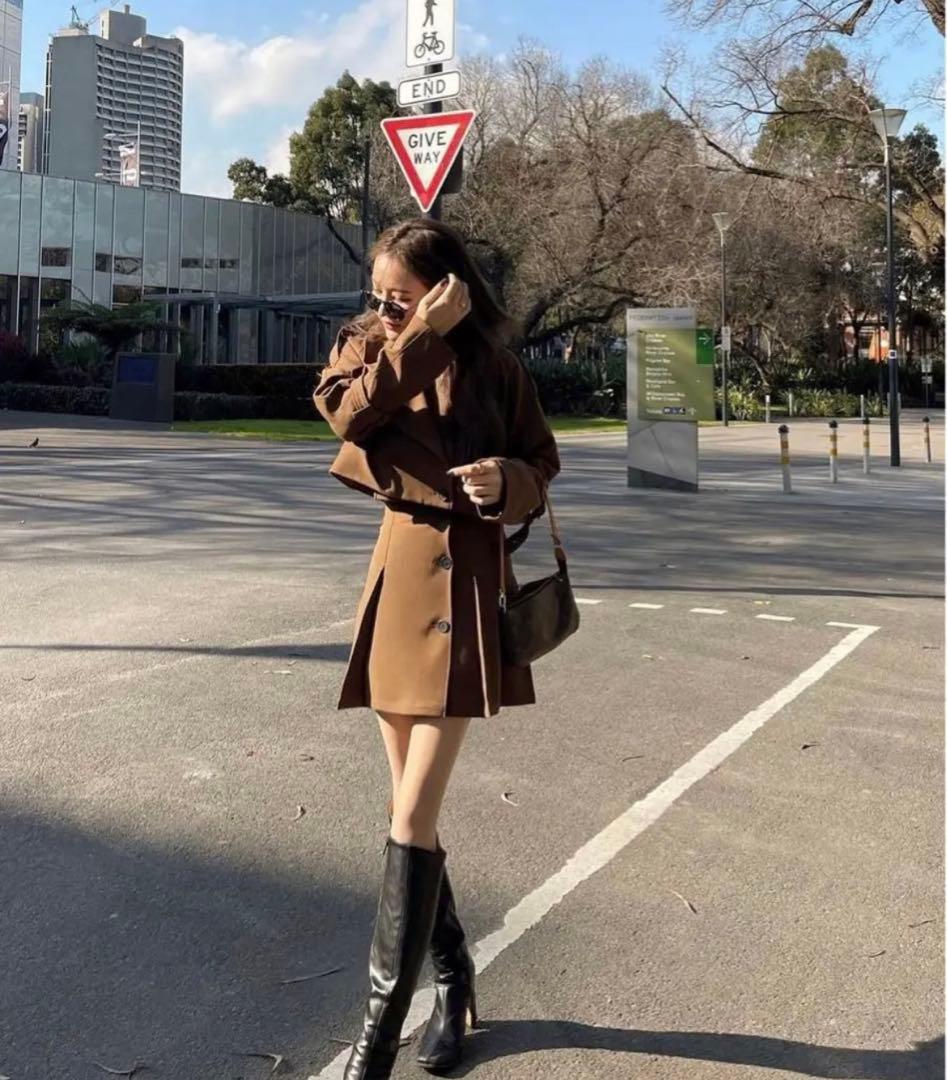 mavimoon thetoe トレンチコート ブラウン　3点セット