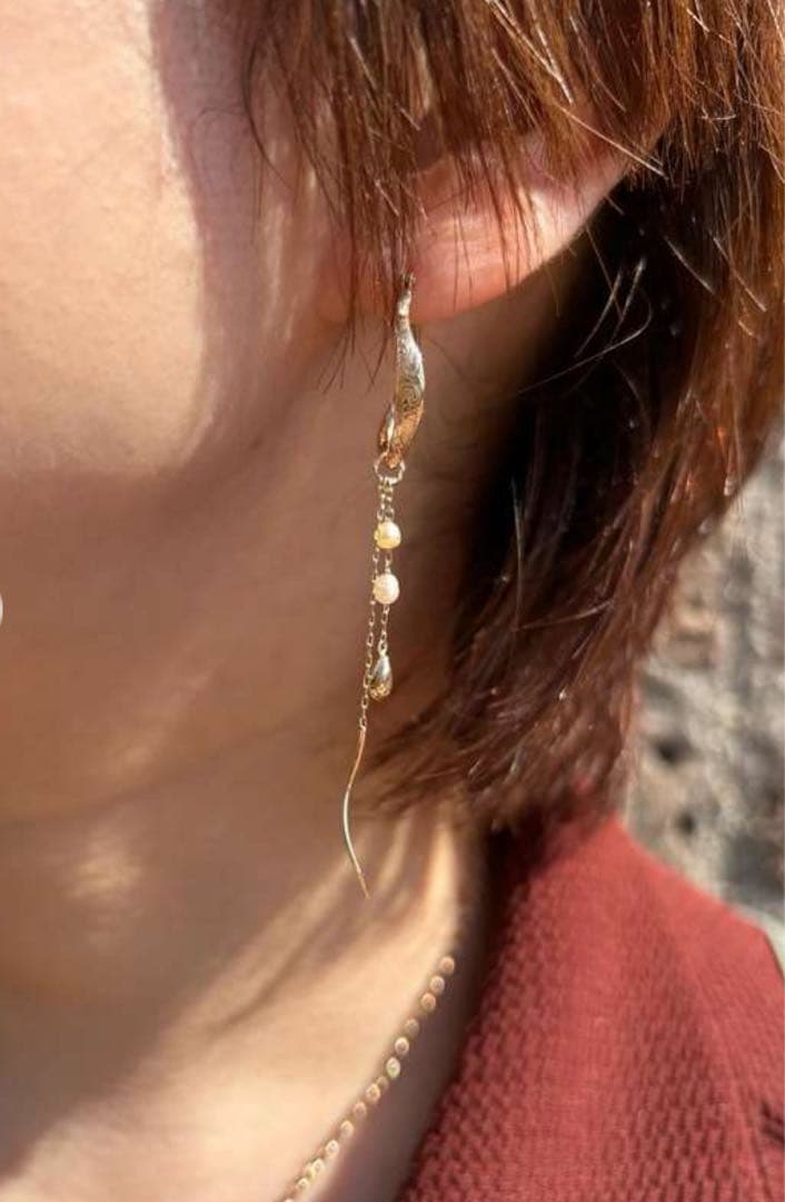 本日お値引き中【新品未使用】アガット K10アコヤパールピアス