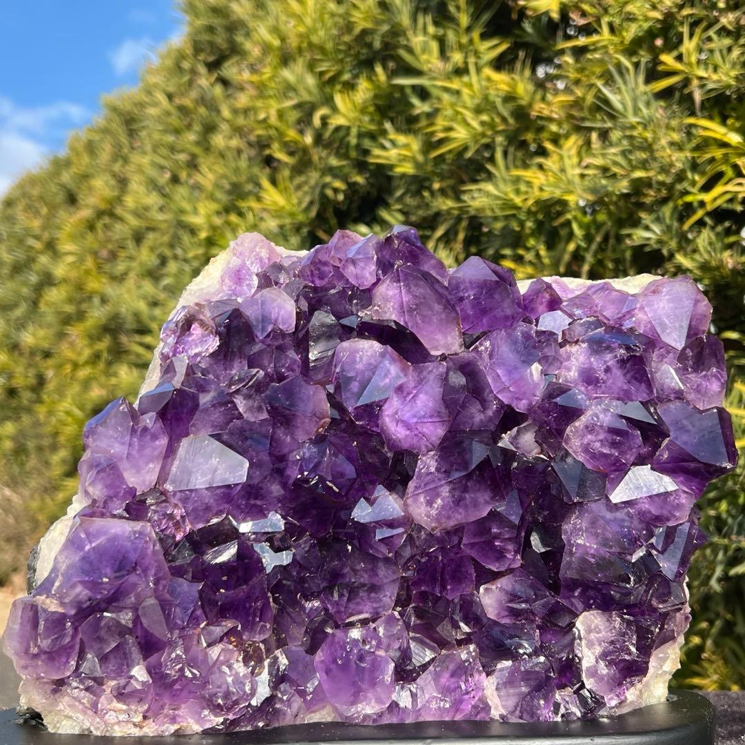 ✳️✨最高峰の濃紫ハイパワー✨極大結晶 レインボー アメジストクラスター 天然石