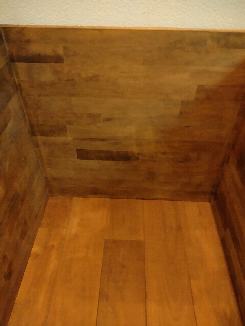 木製　ハンドメイド　オーダー　ワトコオイル　　　　　コの字　シェルフ　棚　水槽台