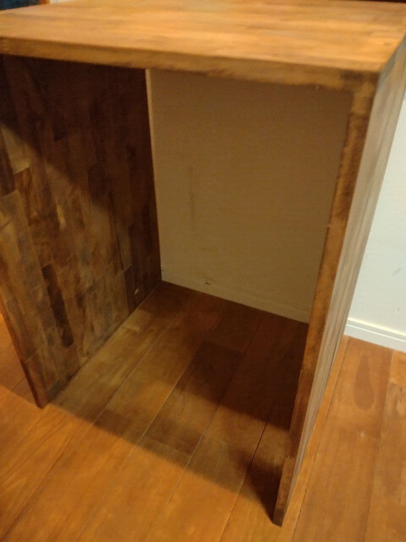 木製　ハンドメイド　オーダー　ワトコオイル　　　　　コの字　シェルフ　棚　水槽台