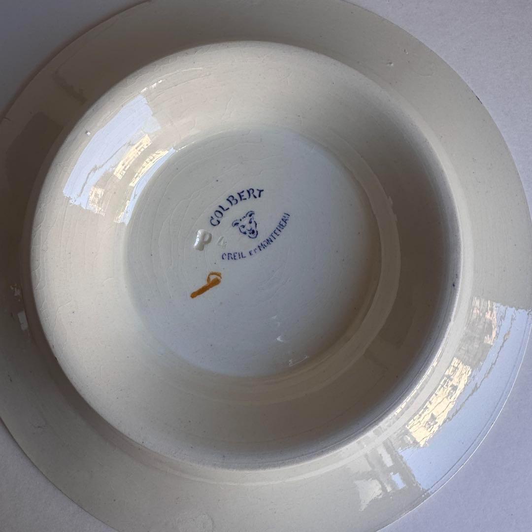 フランスアンティーク　クレイユ　Colbert　ケーキスタンド　コンポティエ