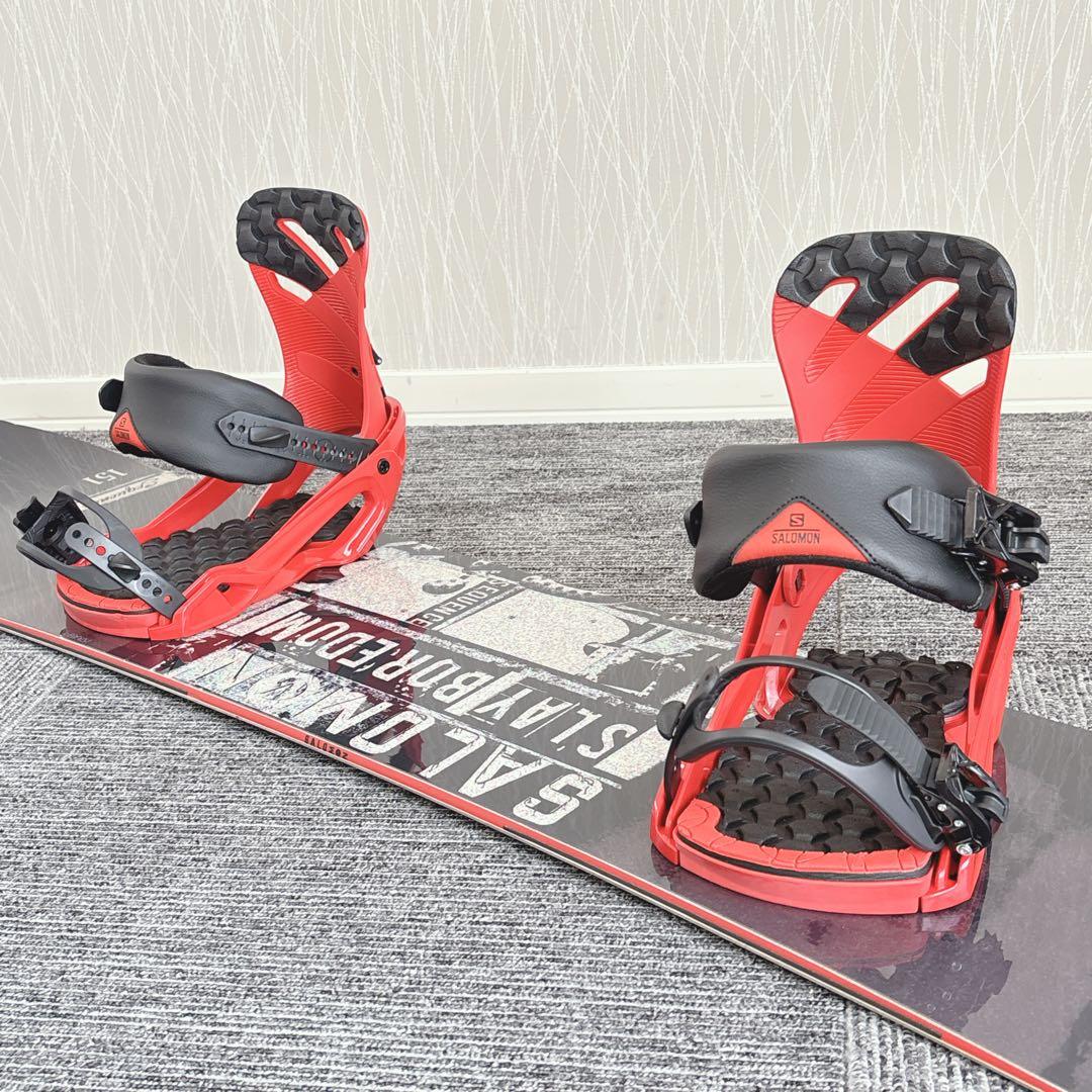 71美品❗️超豪華❗️サロモン メンズスノーボードセット★スノボ151cm+ビン付