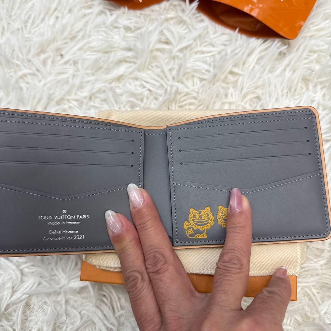 LOUIS VUITTON ミラーラインAW2021限定 二つ折り財布 シルバー