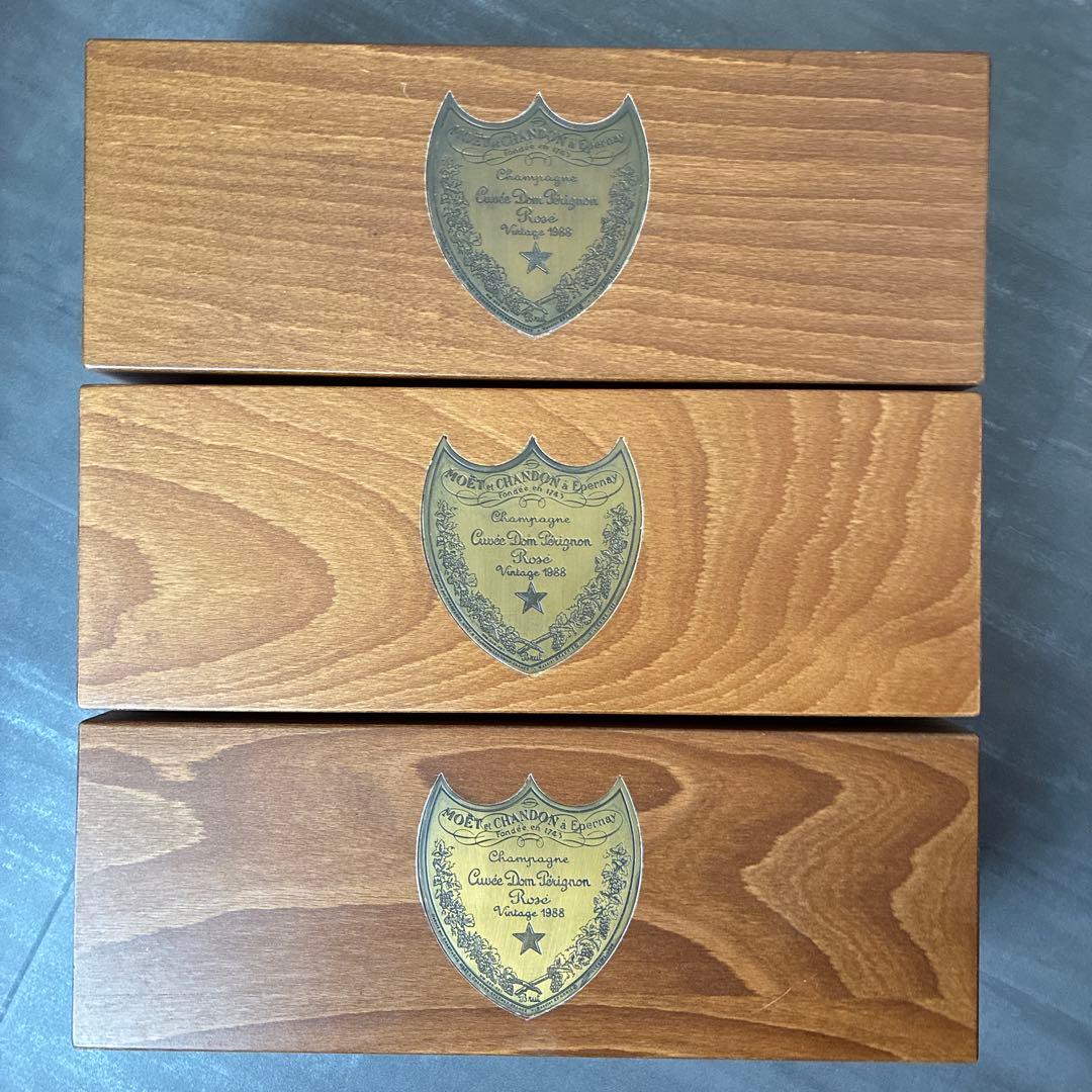 貴重　ロゼ　1988年　ドンペリニョン　空箱3点　外木箱1ドンペリ