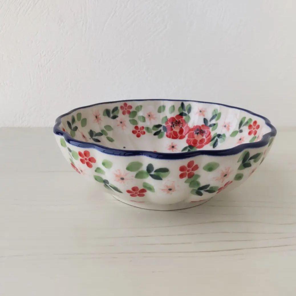 新品　ポーランド　11.8cm　ボウル　花　ツェラミカ アルティスティチナ