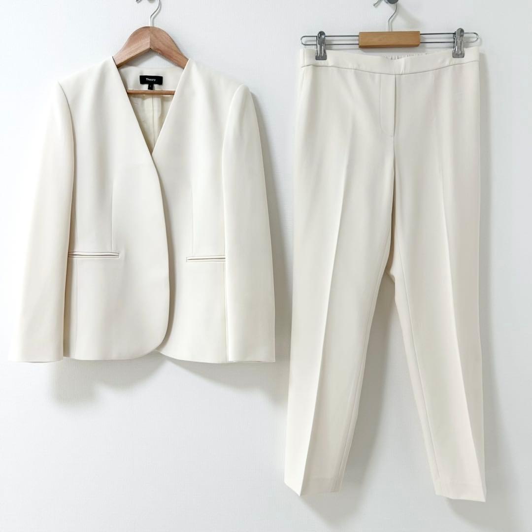 2024AW✨セオリー　ノーカラージャケット＋テーパードパンツ　セットアップ　2