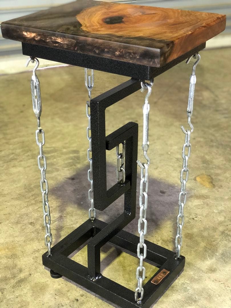 レジン×テンセグリティ　サイドテーブル