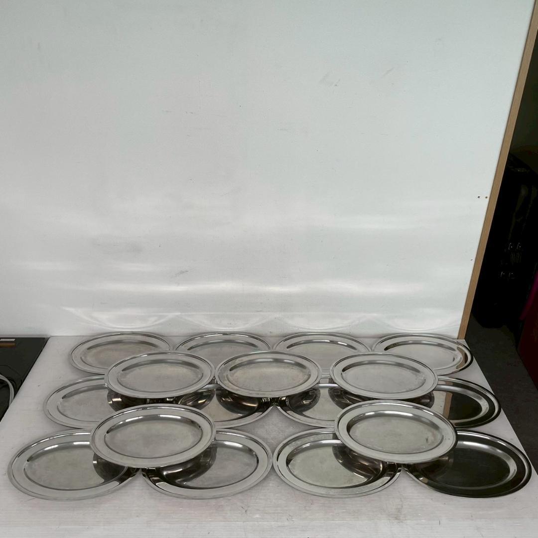ステンレス皿 巻渕小判皿 業務用 ブュッフェ用 17枚セット J0879