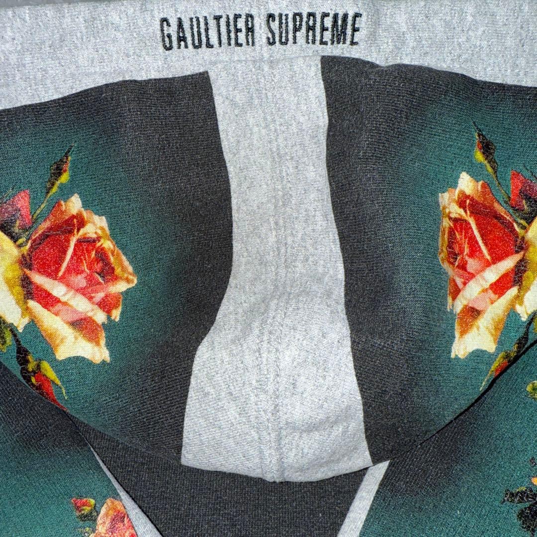 Supreme × JeanPaulGaultier パーカー グレー 花柄 L