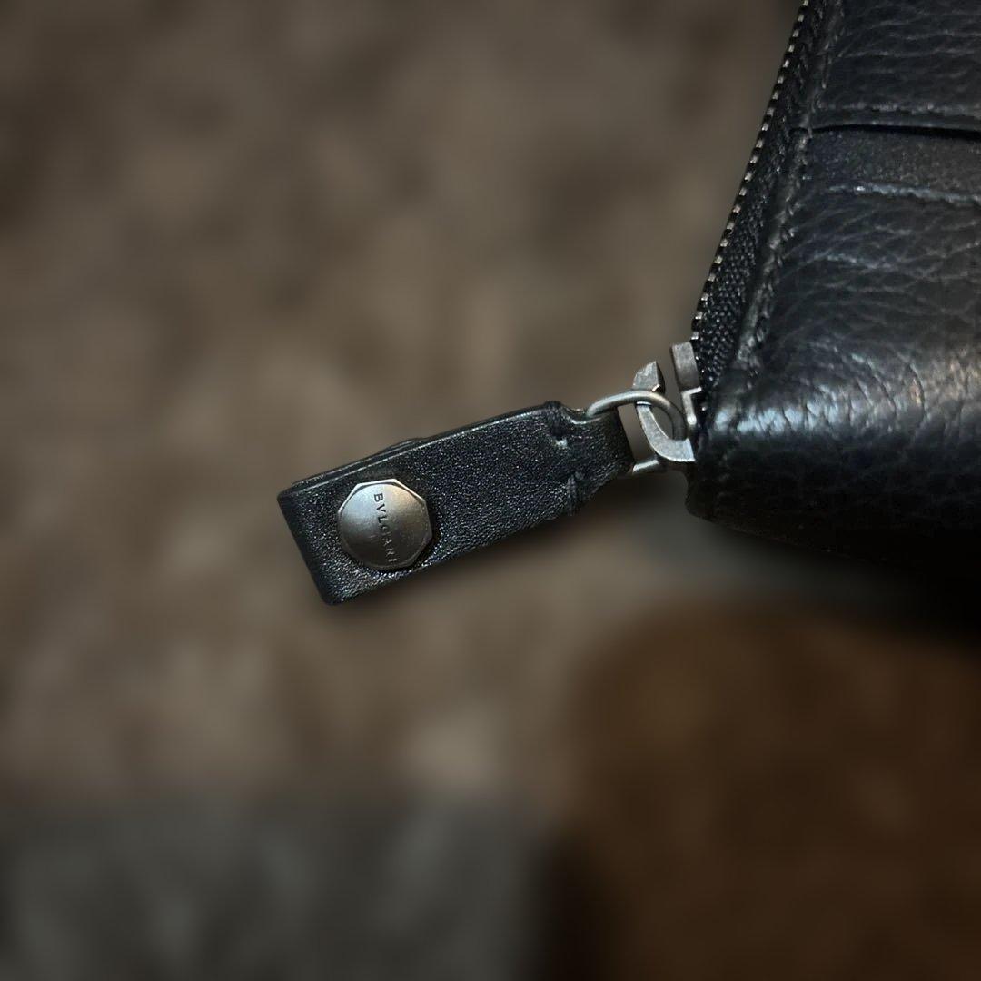 BVLGARI ブラック レザー 長財布
