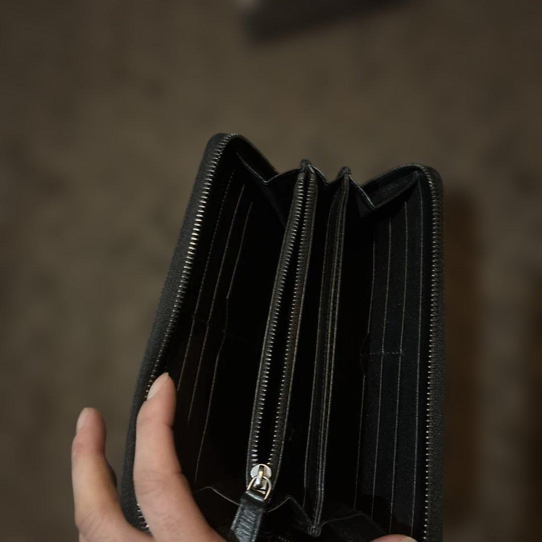 BVLGARI ブラック レザー 長財布