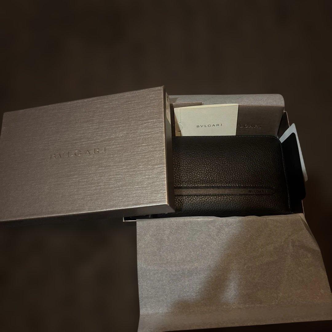 BVLGARI ブラック レザー 長財布