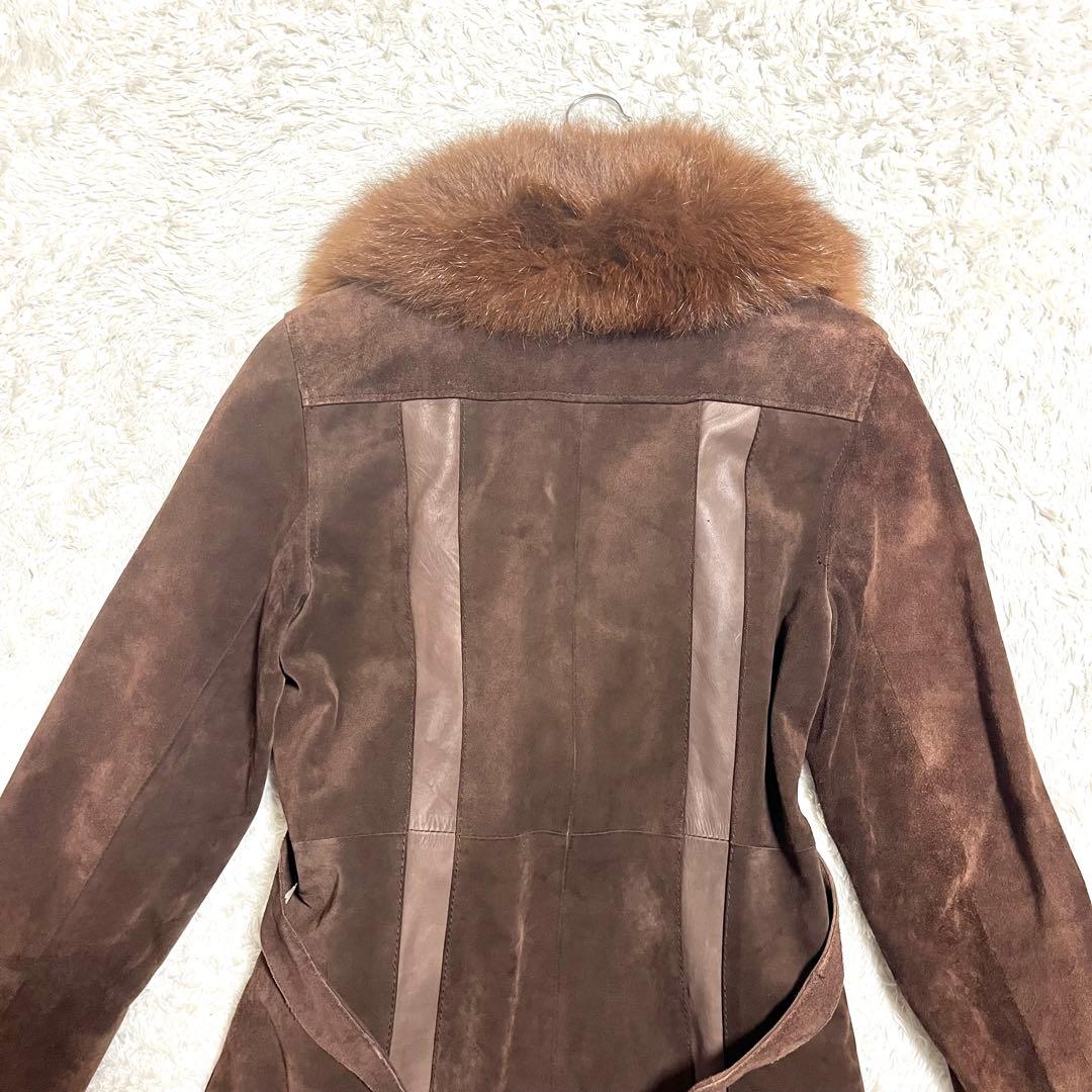 ✨希少✨Ra ロングコート レザーコート ショールカラー ベルト付き 11号 L